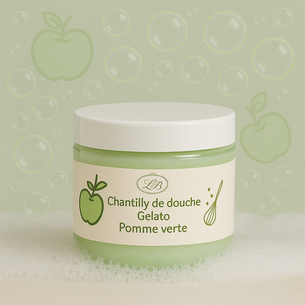 Chantilly de douche parfum Pomme verte