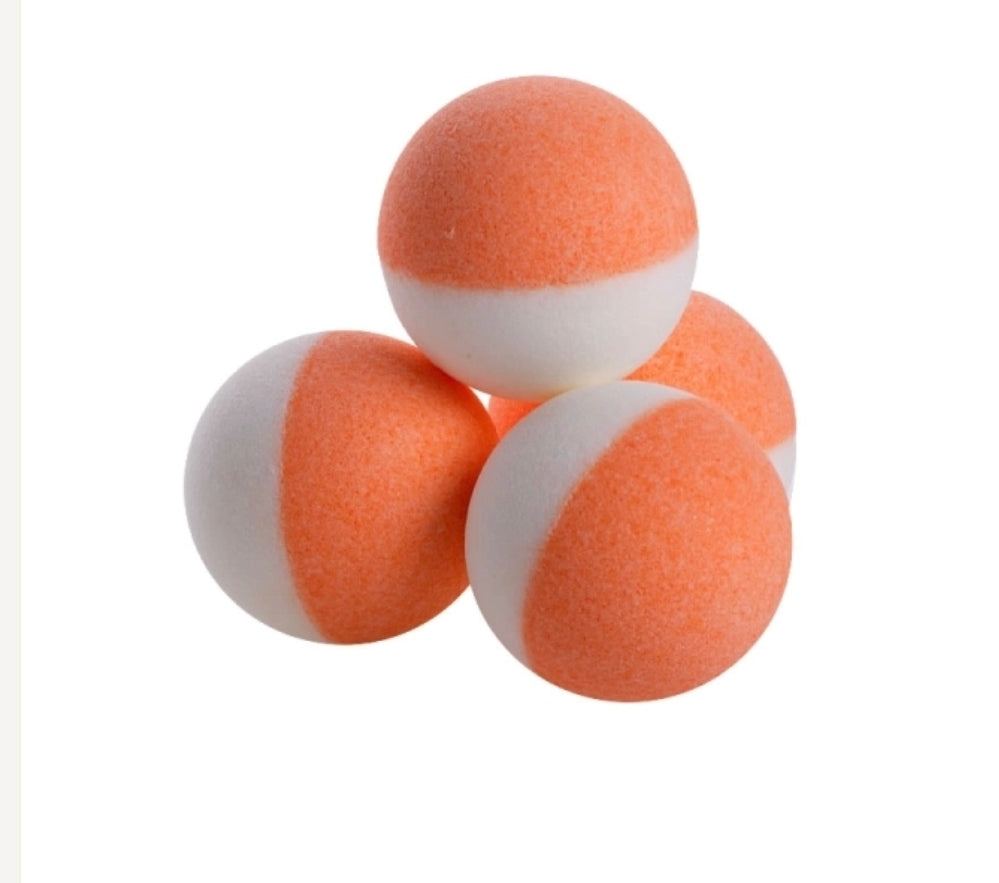 Bombes de bain 125gr bicolore parfum Mandarine