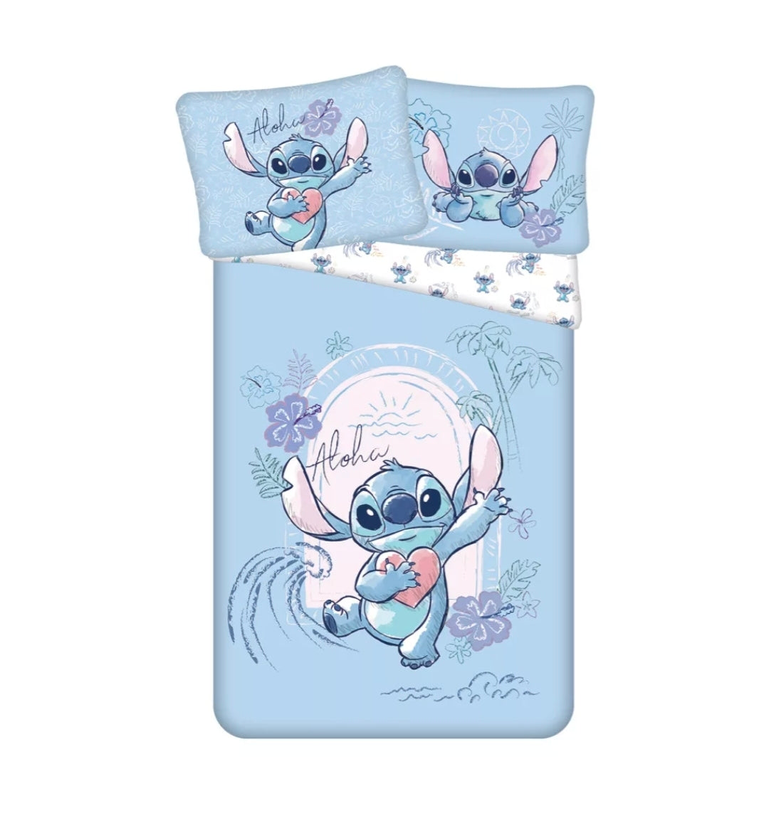 Housse de couette Stitch 140x200cm + housse de coussin 70x90cm (Pré-commande)