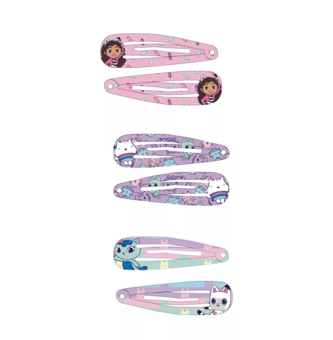Lot de 6 barrettes Gabbychat