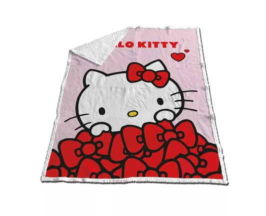 Couverture sherpa Hello Kitty 140x170cm (Pré-commande)