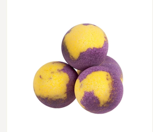 Bombes de bain 125gr bicolore parfum Fruit de la passion