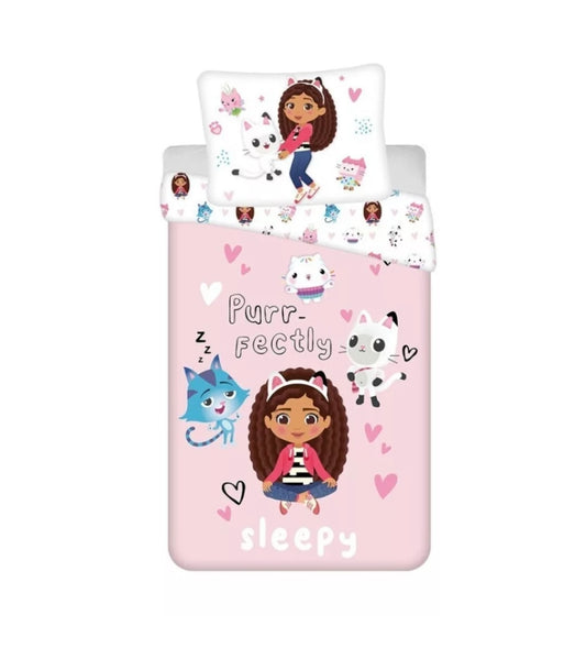 Housse de couette Gabbychat 140x200cm + housse de coussin 65x65cm (Pré-commande)